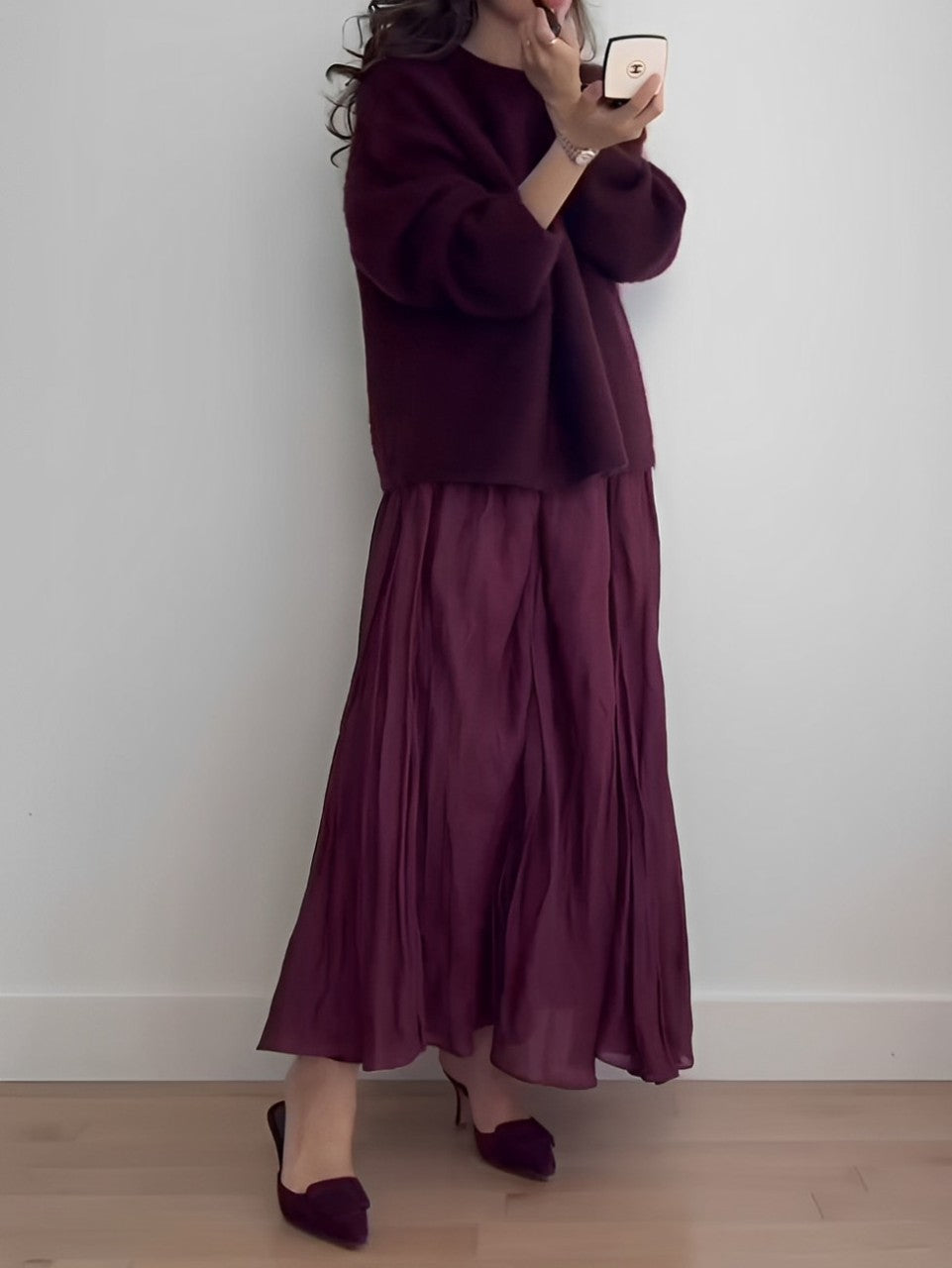 Mirjam™ - Oversized Jumper and Mohair Blend Skirt Set