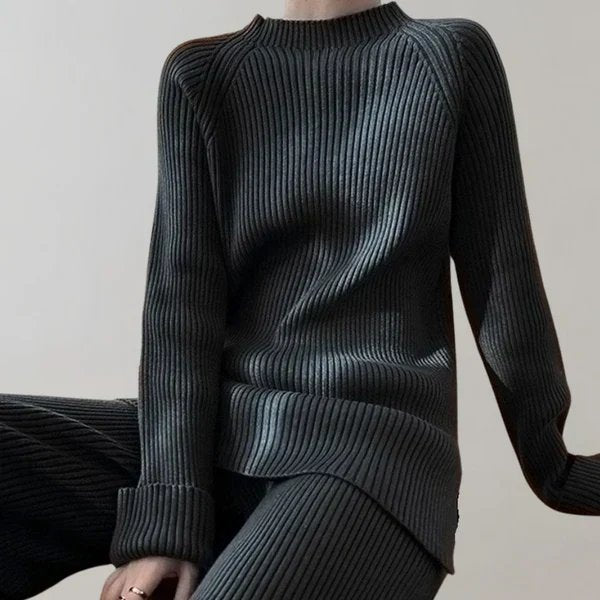 Ingrid | Women's Ribbed Knitted Set