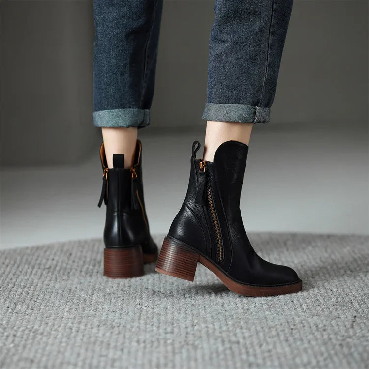 Laura™ | Leather Ankle Boots