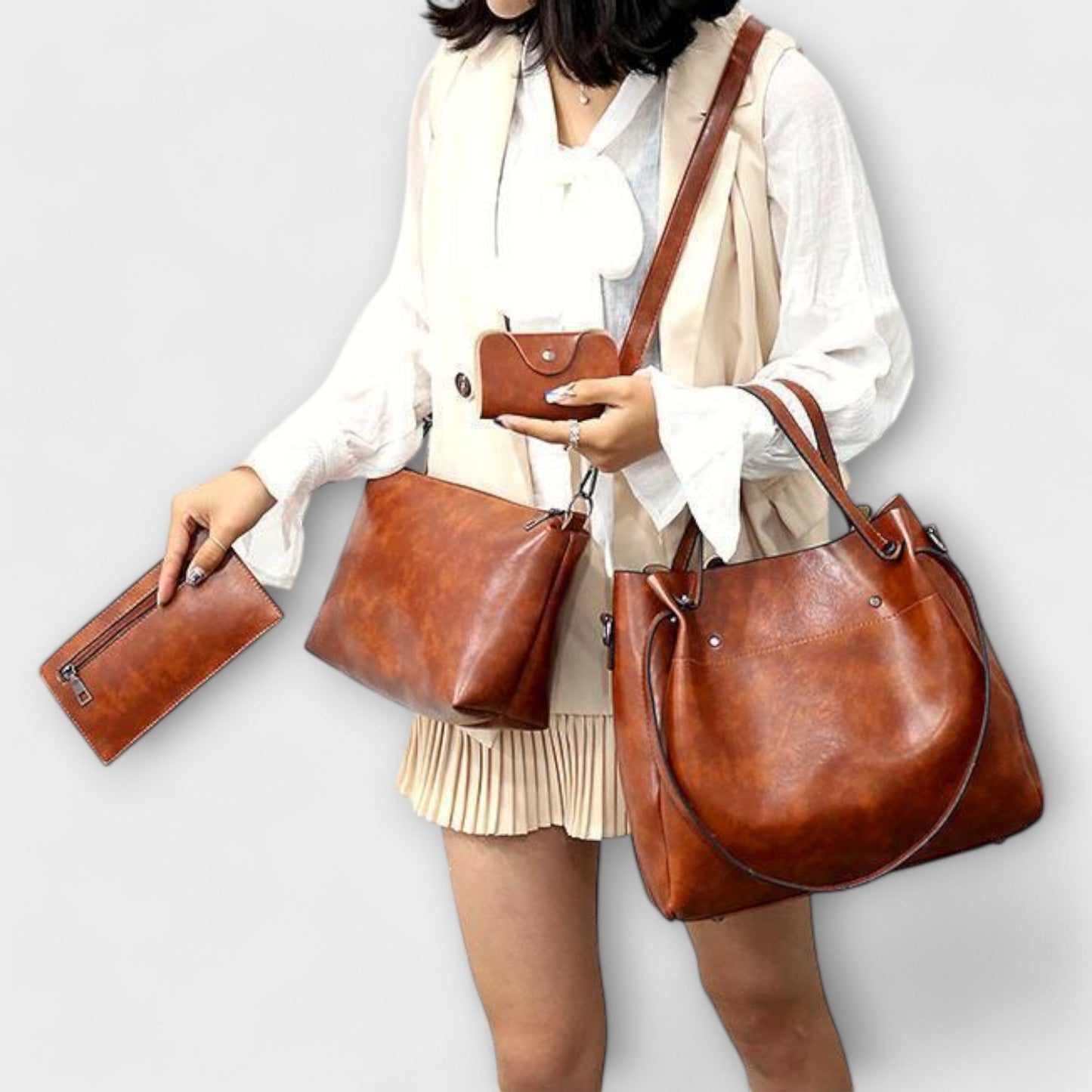 Eline - 4-piece vintage bag set