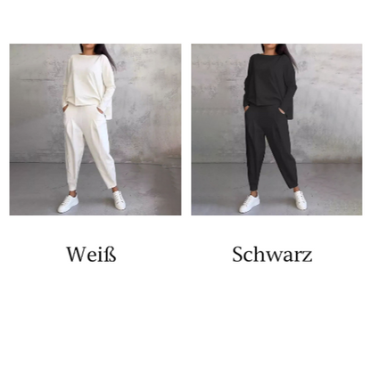 Ophélie™ - Long Sleeve Round Neck & Trouser Two-Piece Set