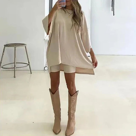 Alicia | Oversized Tunic & Shorts Set