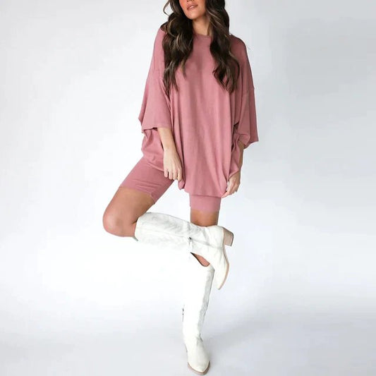 Alicia | Oversized Tunic & Shorts Set