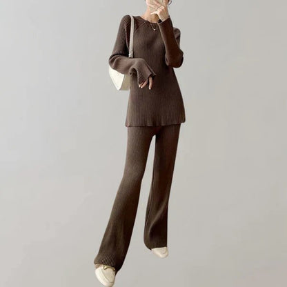 Ingrid | Women's Ribbed Knitted Set