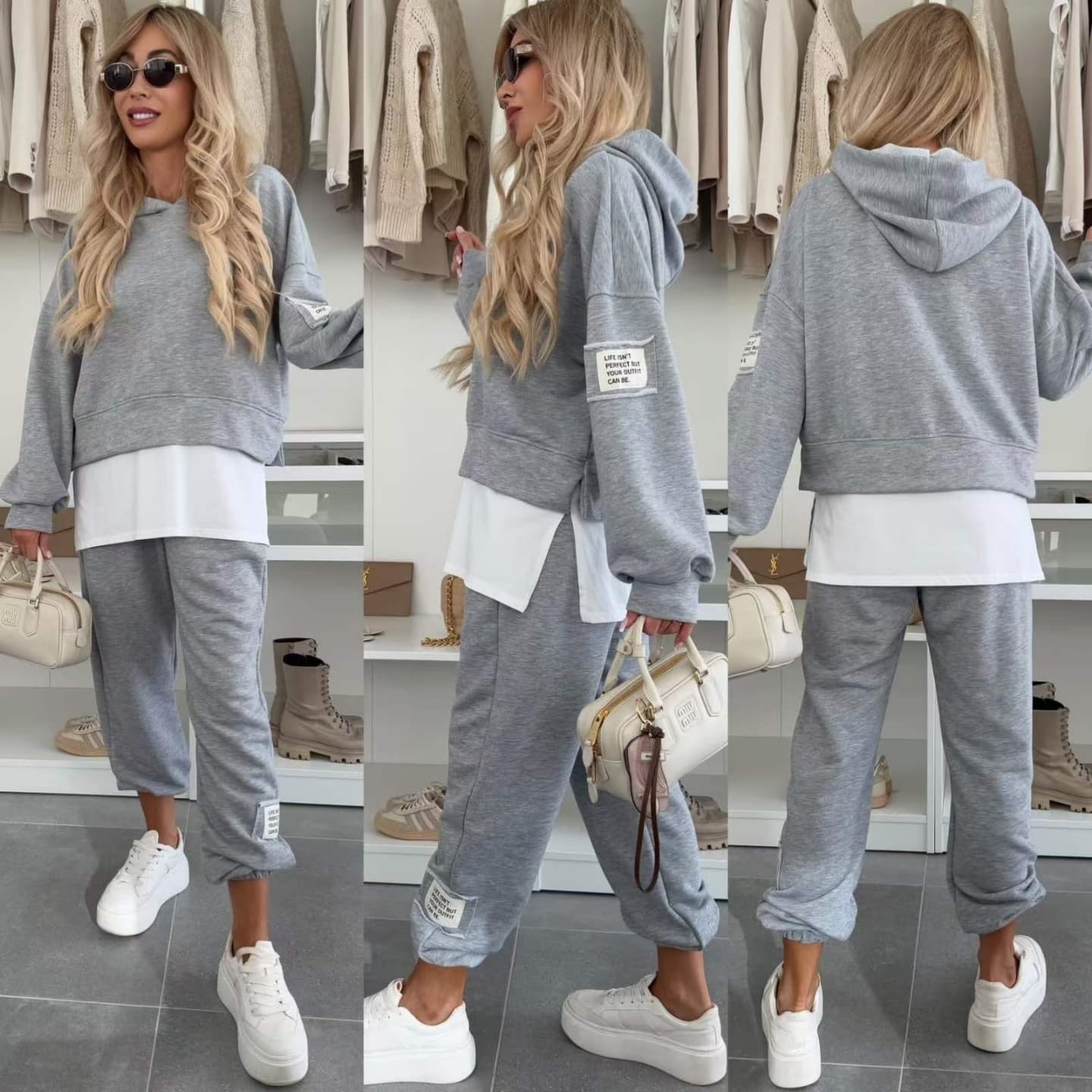 Philippine™ - Patchwork Hoodie Set