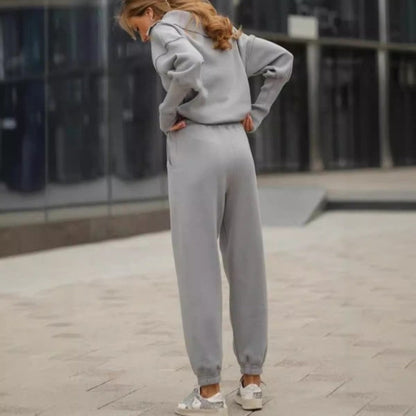 Rie™ - Women's Knitted Sports Set with Half-Zip