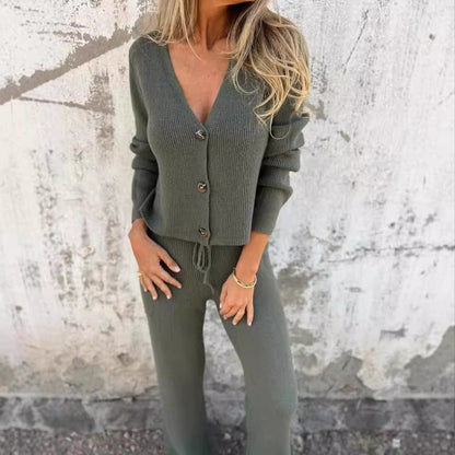 Ilse™ - Elegant Cardigan & Trouser Set for Women
