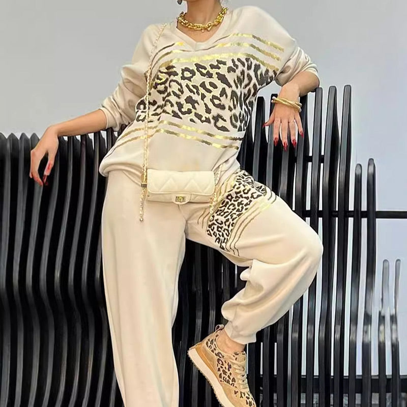 Audrey™ - Leopard Print 2-Piece Sports Set for Women