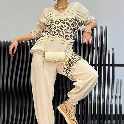 Audrey™ - Leopard Print 2-Piece Sports Set for Women