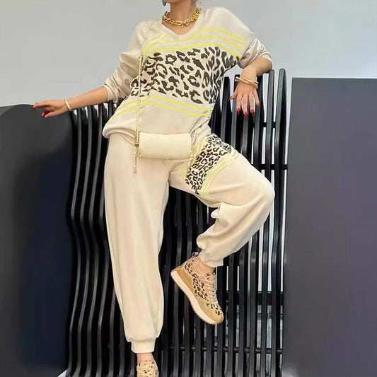 Audrey™ - Leopard Print 2-Piece Sports Set for Women