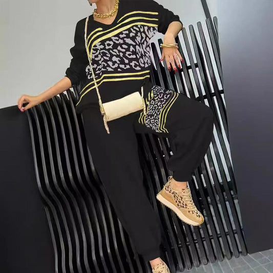 Audrey™ - Leopard Print 2-Piece Sports Set for Women
