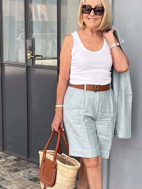 Bianca™ - Chic Ensemble with Floral Jacket and Shorts