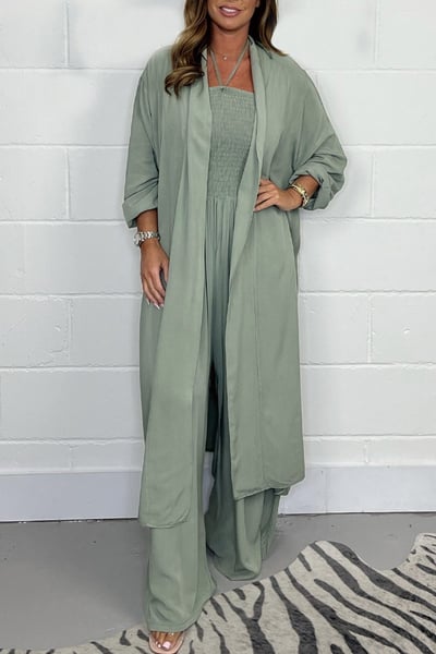 Benoîte™ - 2 Piece Backless Set with Laces and Wide Leg Trousers for Women