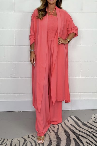 Benoîte™ - 2 Piece Backless Set with Laces and Wide Leg Trousers for Women