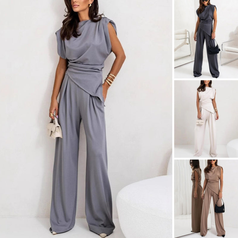 Alya™ - Elegant Plain Two-Piece Set for Women
