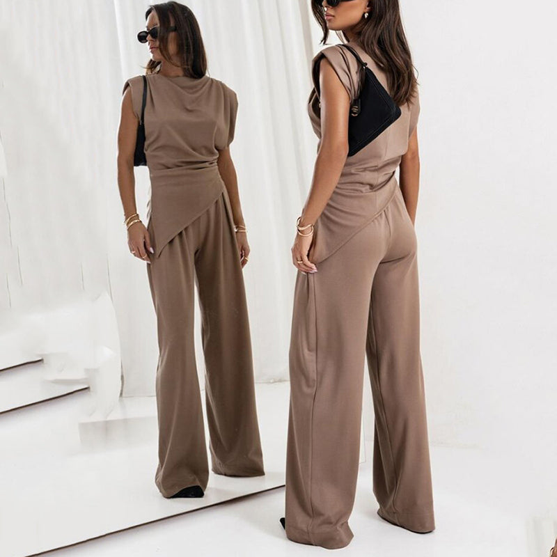Alya™ - Elegant Plain Two-Piece Set for Women