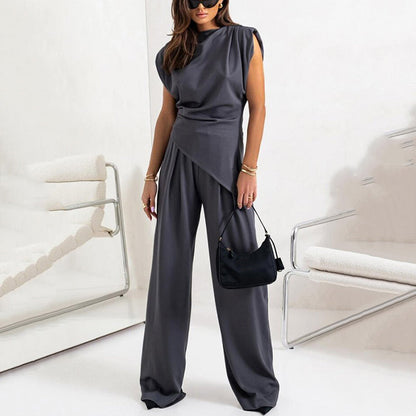 Alya™ - Elegant Plain Two-Piece Set for Women