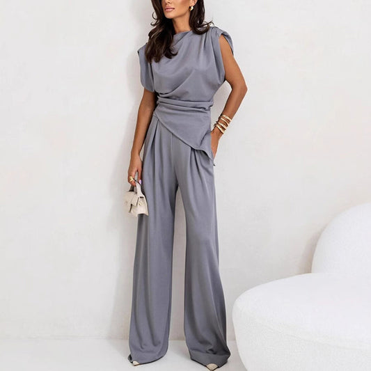 Alya™ - Elegant Plain Two-Piece Set for Women