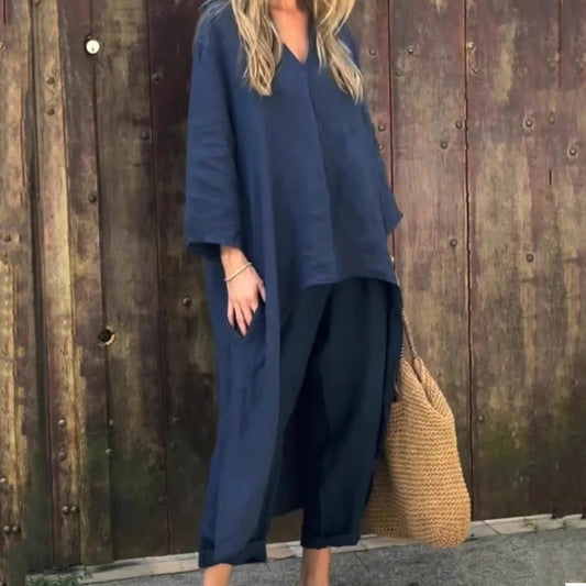 Perrine™ - 2 Piece Set with Pockets and V-Neck