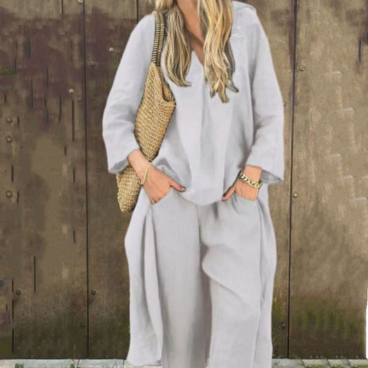 Perrine™ - 2 Piece Set with Pockets and V-Neck