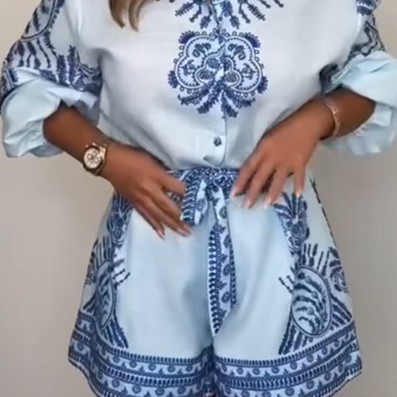Mylene™ - Printed Set with Knot Belt
