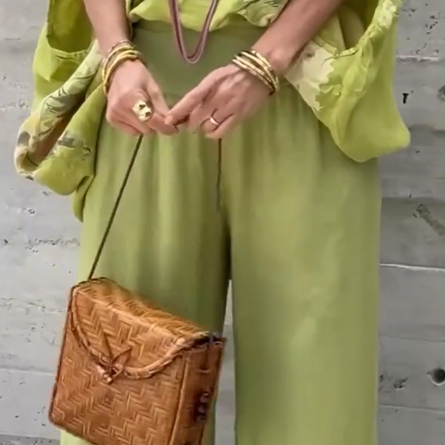 Régine™ - 2 Piece Loose Printed Chiffon Set