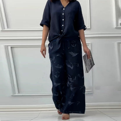 Penelope™ - Two-Piece High-Waisted Cardigan and Trouser Set