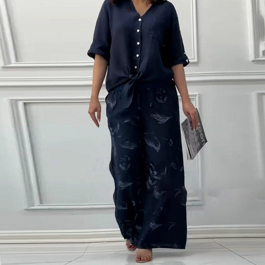 Penelope™ - Two-Piece High-Waisted Cardigan and Trouser Set