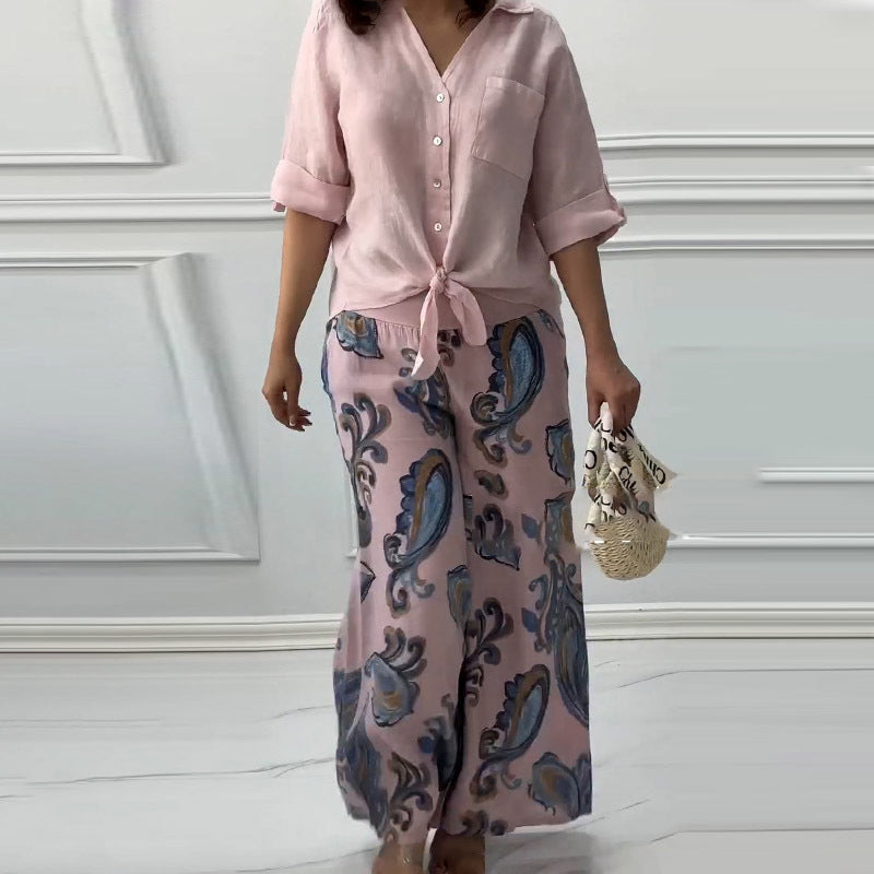 Penelope™ - Two-Piece High-Waisted Cardigan and Trouser Set